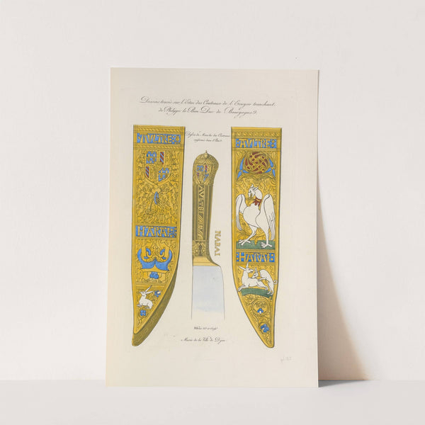 Dessins tracés sur l'etui de couteaux de l'ecuyer tranchant, de Philippe le bon duc de Bourgogne. by Nicolas Xavier Willemin