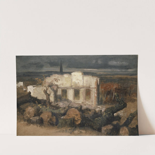 Destroyed House near Kehl (1870) by Arnold Böcklin