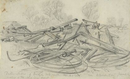 Destruction of bridge telegraph tanks Etc. in Warrenton Junction