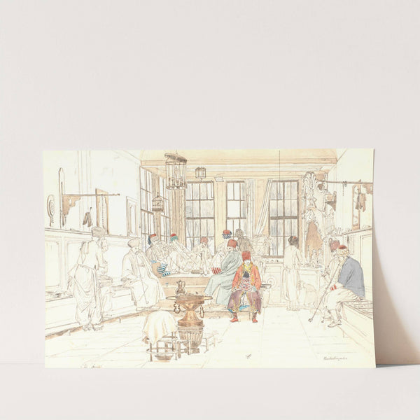 Det indre af en tyrkisk café by Martinus Rørbye