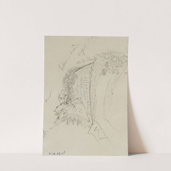 Détail de coiffe fleurie (1863-1864) by Anaïs Colin-Toudouze