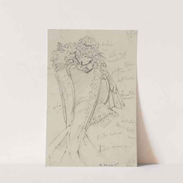 Détail de coiffe fleurie (1863-1864) by Anaïs Colin-Toudouze