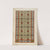 Détail de vitrail (partie inférieure de fenêtre) fond gris à entrelacs, ronds rouges, entourage à fond bleu by Laurent Gsell