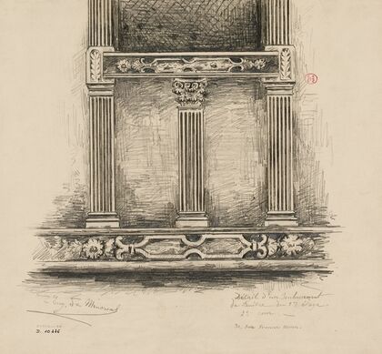 Détail d’un soubassement de fenêtre au 30, rue François Miron