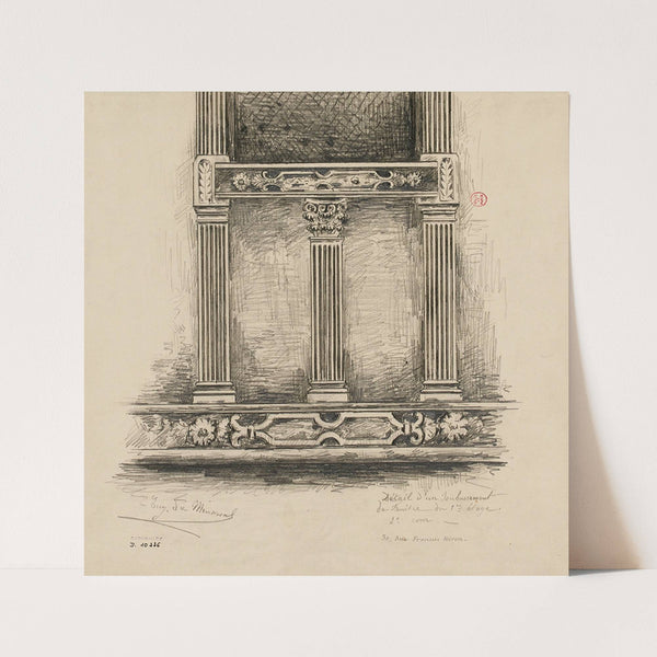 Détail d’un soubassement de fenêtre au 30, rue François Miron by Eugène de Ménorval