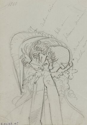 Détail d’une coiffe vue de dos (1860)