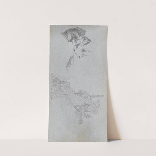 Detail Study for ‘On a Terrace’ and Landscape Study (1860s) by Ernest Meissonier