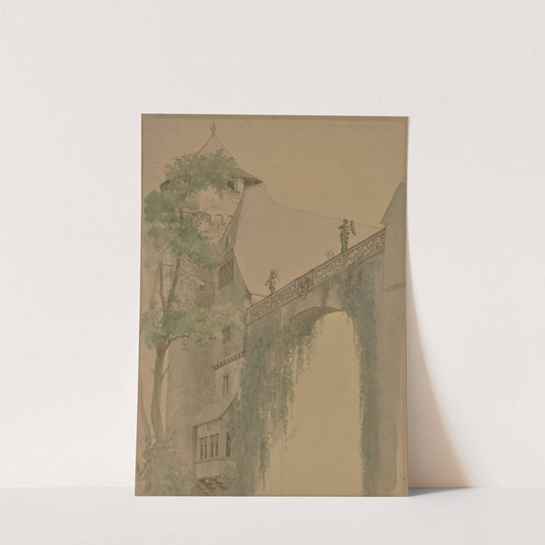 Detailansicht vom Hof des Schlosses Fürstenau im Odenwald by Josef Ferdinand Becker