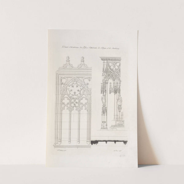 Détails d'architecture des églises cathédrales de Cologne et de Strasbourg. by Nicolas Xavier Willemin