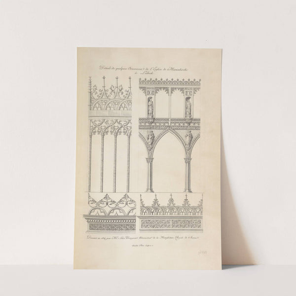 Détails de quelque ornemens de l'église de Marienkirche à Lubeck. by Nicolas Xavier Willemin