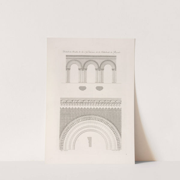 Détails des arcades de la nef intérieure de la cathédrale de Bayeaux. by Nicolas Xavier Willemin