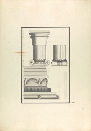 Details of an Ionic Capital, Column, and Frieze from Hierapolis (now Pamukkale)