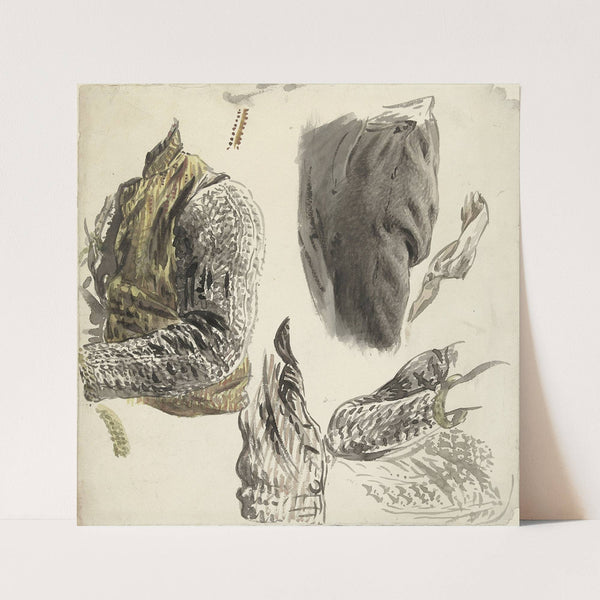 Details van het kostuum van een visser by Simon Andreas Krausz