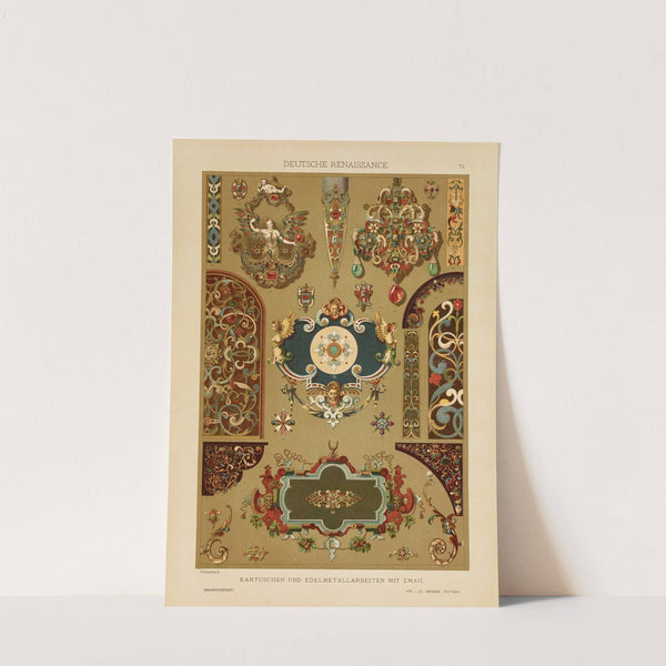 Deutsche Renaissance – Kartuschen und Edelmetallarbeiten mit Email (1887) by Heinrich Dolmetsch