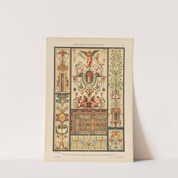 Deutsche Renaissance – Wand- und Deckenmalerei, Intarsien und Leinenstickerei (1887) by Heinrich Dolmetsch