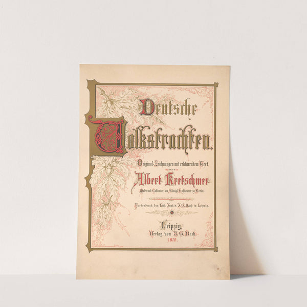 Deutsche Volkstrachten Pl.01 (1870) by Albert Kretschmer
