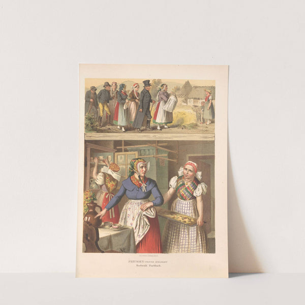 Deutsche Volkstrachten Pl.14 (1870) by Albert Kretschmer