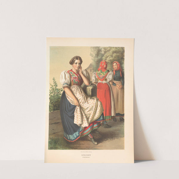 Deutsche Volkstrachten Pl.17 (1870) by Albert Kretschmer