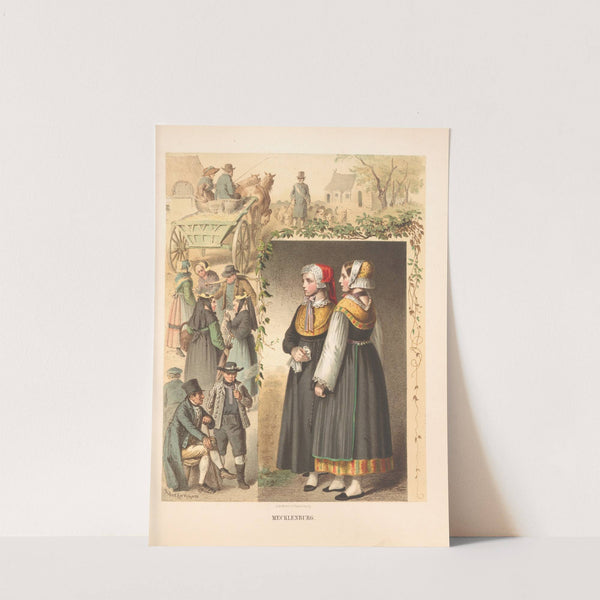 Deutsche Volkstrachten Pl.28 (1870) by Albert Kretschmer