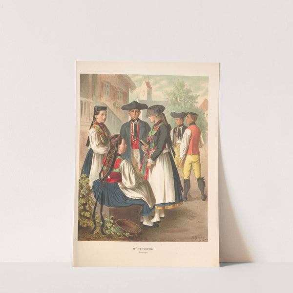 Deutsche Volkstrachten Pl.42 (1870) by Albert Kretschmer