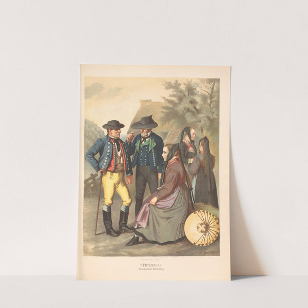 Deutsche Volkstrachten Pl.43 (1870) by Albert Kretschmer