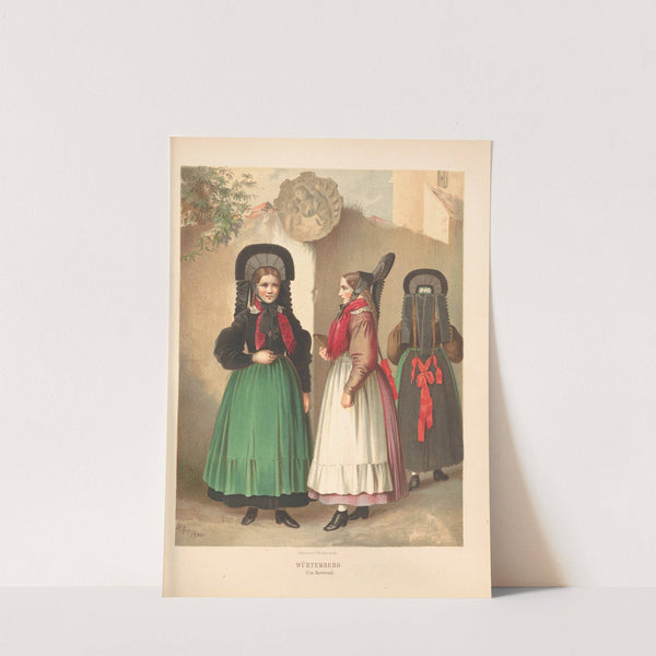 Deutsche Volkstrachten Pl.44 (1870) by Albert Kretschmer