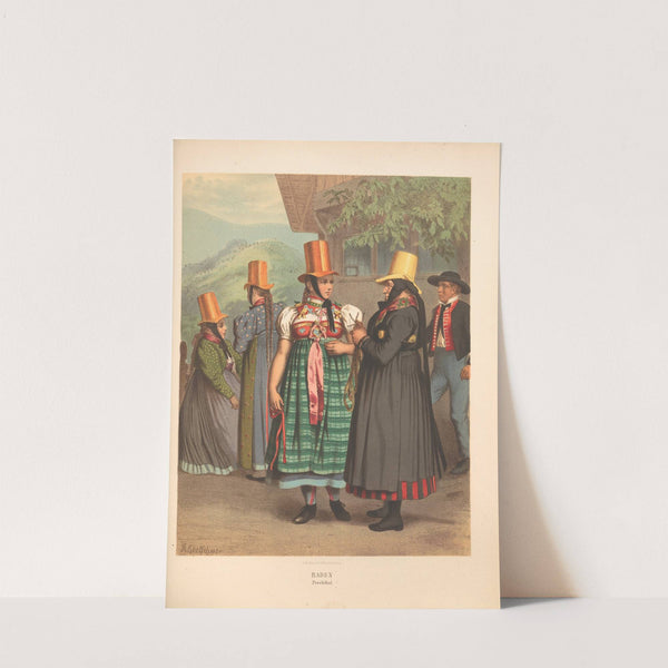 Deutsche Volkstrachten Pl.50 (1870) by Albert Kretschmer