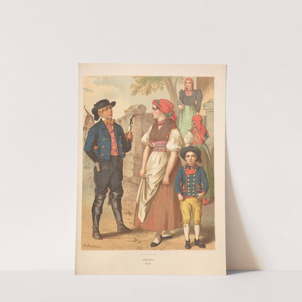 Deutsche Volkstrachten Pl.60 (1870) by Albert Kretschmer