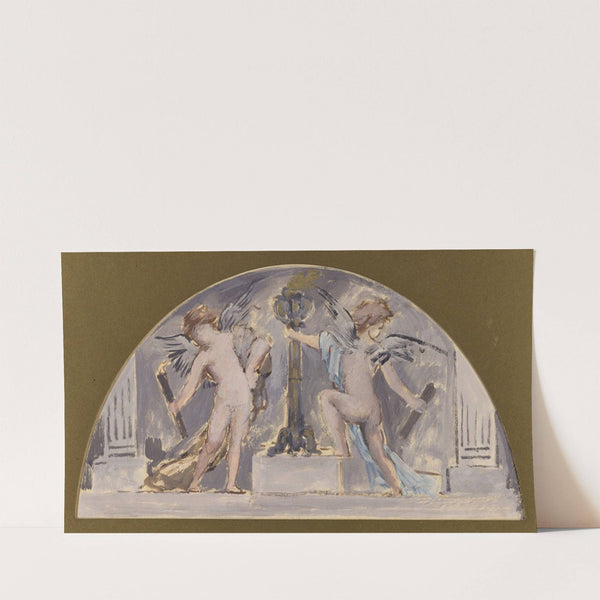 Deux Amours allumant une torchère (1893) by François Lafon