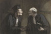 Deux avocats; la poignée de main