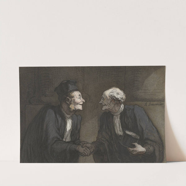 Deux avocats; la poignée de main (1818 - 1879) by Honoré Daumier