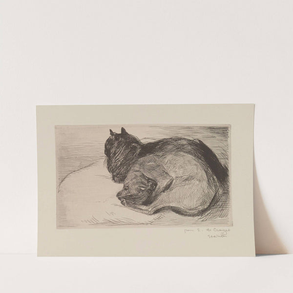 Deux chats endormis (1914) by Théophile Alexandre Steinlen