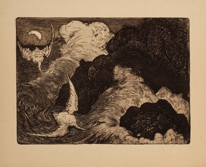 Deux cygnes volant au-dessus de la mer (Two swans Flying over sea)