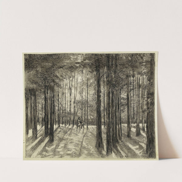 Deux enfants dans le bois de pins (1947) by Arthur-Joseph Gueniot