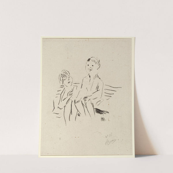 Deux enfants sur un banc (1945) by Pierre Bonnard
