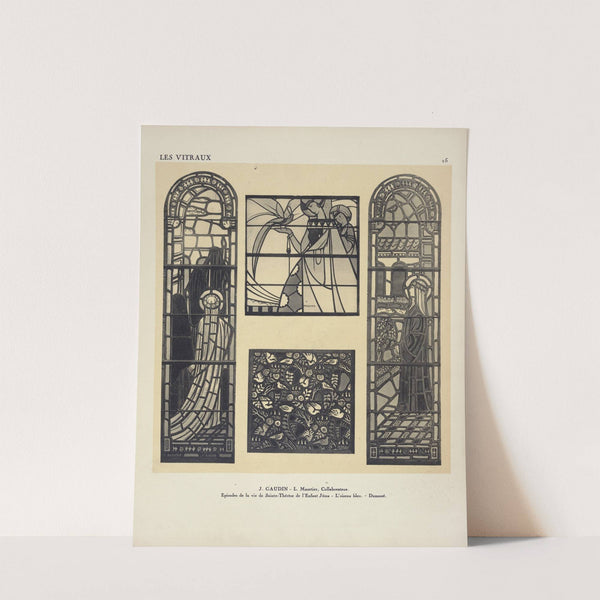 Deux épisodes de la vie de Sainte-Thérèse-de-l'Enfant-Jésus ; 2, L'Oiseau bleu ; 3, Damassé, au Pavillon du Vitrail by Jacques Gruber