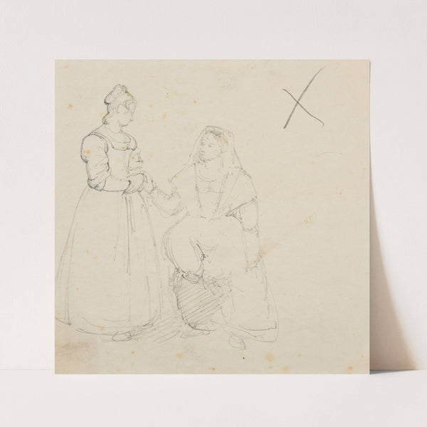 Deux études de femmes by Jacques-Raymond Brascassat