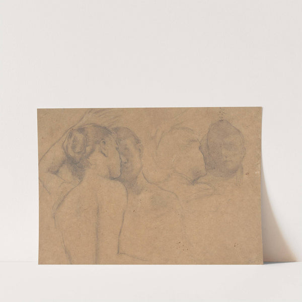 Deux études de figure féminine et de son reflet by Ary Ernest Renan