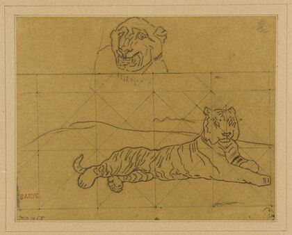 Deux études de tigres (19th century)