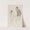 deux études d’un personnage masculin (1900-1934) by Georges Goursat (Sem)