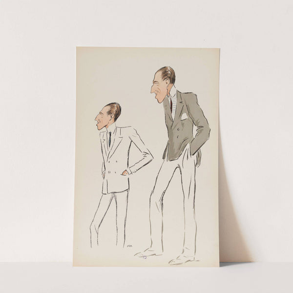 deux études d’un personnage masculin (1900-1934) by Georges Goursat (Sem)