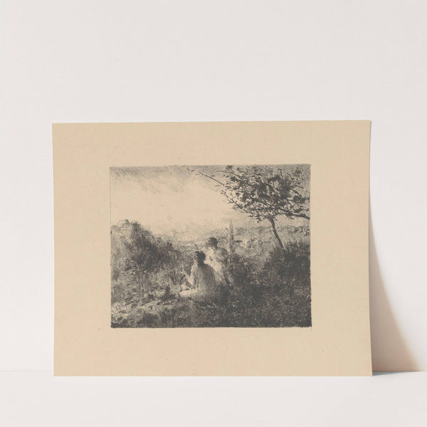 Deux femmes assises dans un paysage de l’Ile de France by Ker-Xavier Roussel