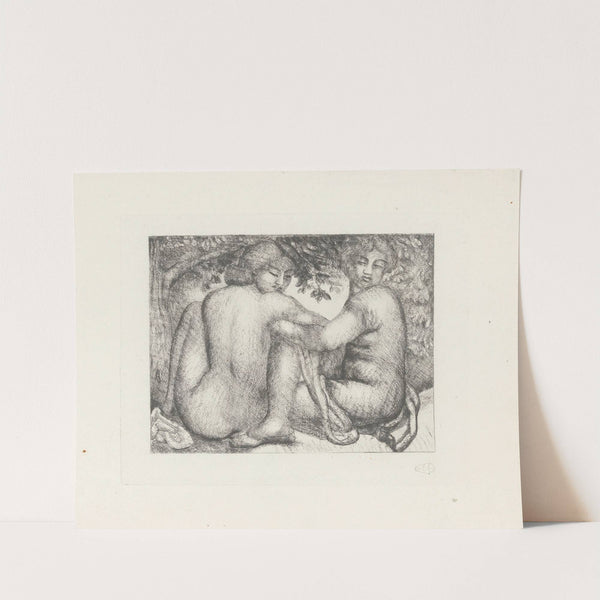 Deux femmes assises sous des feuillages (1928-1929) by Aristide Maillol