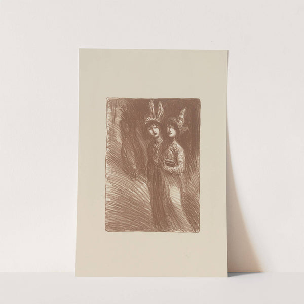 Deux femmes en chapeau (1913) by Théophile Alexandre Steinlen