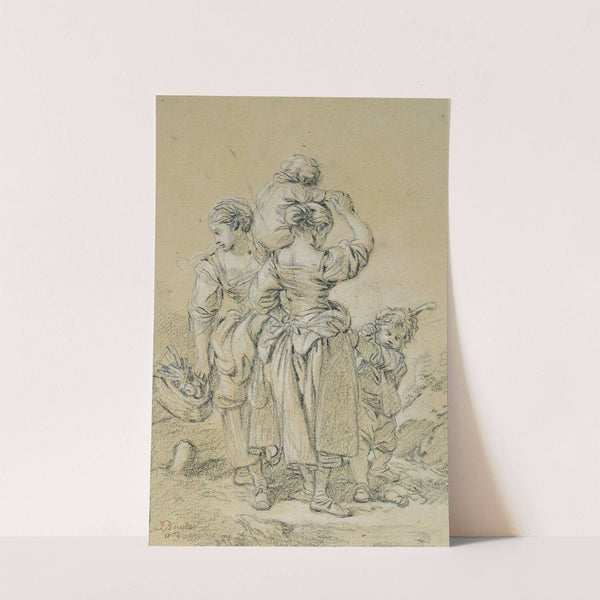 Deux femmes et deux enfants (1769) by François Boucher