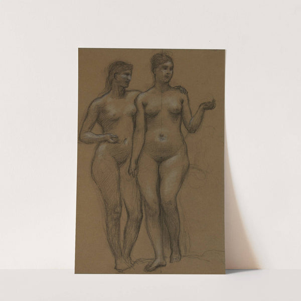 Deux femmes nues debout, de face by Pierre Puvis de Chavannes