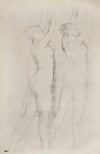 Deux femmes nues, les bras levés