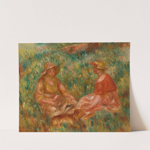 Deux Filles Dans Un Pré (Deux Femmes Dans L'herbe) by Pierre-Auguste Renoir