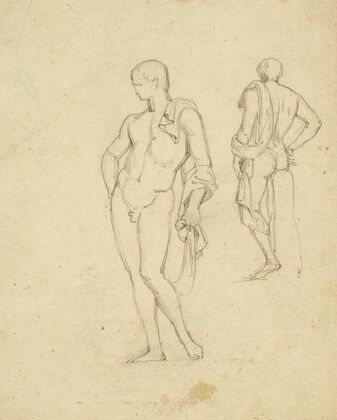Deux hommes nus debout