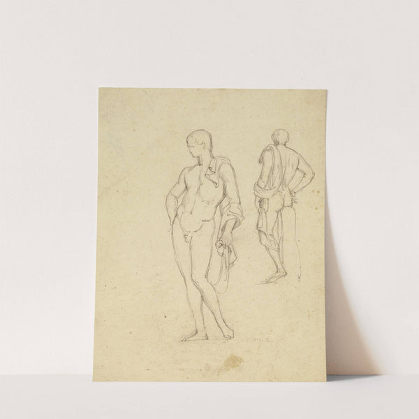 Deux hommes nus debout by Jean-Achille Benouville